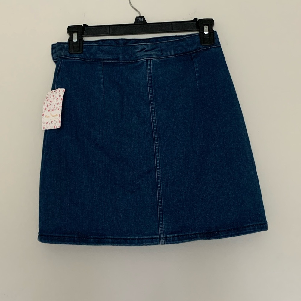 Free People Buttoned Denim Skirt - Picture 9 of 13